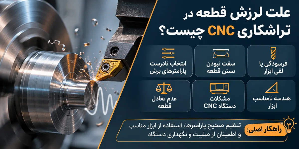 علت لرزش قطعه در تراشکاری CNC چیست؟